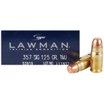 Speer Lawman Handgun Ammunition 357 Sig 125 Grain Total Metal Jacket Box of 50 Rounds