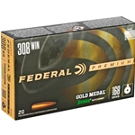 Federal Gold Medal Ammunition 308 Winchester 168 Grain Sierra MatchKing Hollow Point Boat Tail Box of 20