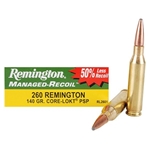 Remington Managed-Recoil Ammunition 260 Remington 140 Grain Core-Lokt Pointed Soft Point Box of 20