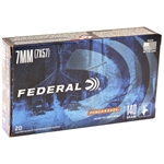 Federal Power-Shok Ammunition 7x57mm Mauser (7mm Mauser) 140 Grain Speer Hot-Cor Soft Point Box of 20
