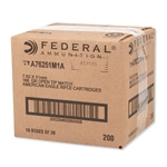 Federal American Eagle Ammunition 7.62x51mm (308 Winchester) 168 Grain Open Tip Match Case of 500 (25 Boxes of 20)