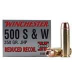 Winchester Super-X Ammunition 500 S&W Magnum 350 Grain Jacketed Hollow Point Box of 20