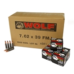 Wolf Ammunition 7.62x39mm Russian 122 Grain Jacketed Hollow Point Case of 1000 (50 Boxes of 20)
