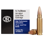 Federal SS195LF Ammunition 5.7x28mm FN 27 Jacketed Hollow Point Box of 50 Rounds