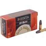 Federal Gold Medal Rimfire Ammunition 22 Long Rifle 40 Grain Solid Box of 50 Rounds