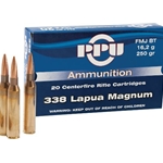 Prvi Partizan Rifle Ammunition 338 Lapua Magnum 250 Grain Full Metal Jacket Boat Tail Box of 20 Rounds