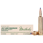 Weatherby Ammunition 257 Weatherby Magnum 80 Grain Barnes Tipped Triple-Shock X Bullet Hollow Point Lead-Free Box of 20