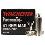 Winchester Supreme Elite Handgun Ammunition 41 Remington Magnum 240 Grain Platinum Tip Hollow Point Box of 20