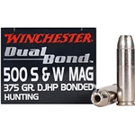 Winchester Supreme Elite Dual Bond Ammunition 500 S&W Magnum 375 Grain Jacketed Hollow Point Case of 200 (10 Boxes of 20)