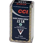 CCI Short Range Green 22 Long Rifle 21 Grain Truncated Cone Hollow Point Lead-Free Box of 50