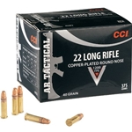 CCI AR Tactical 22 Long Rifle 40 Grain Copper Plated Round Nose Box of 375