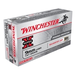 Winchester Super-X Ammunition 9mm Luger 147 Grain Silvertip Hollow Point Box of 50 Rounds