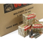 Wolf Military Classic Ammunition 7.62x39mm Russian 124 Grain FMJ Case of 1000 (50 Boxes of 20)