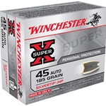 Winchester Super-X Ammunition 45 ACP AUTO 185 Grain Silvertip Hollow Point Box of 20 Rounds