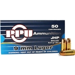Prvi Partizan 9mm Luger 147 Grain Jacketed Hollow Point Box of 50