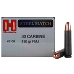 Hornady Match Steel 30 Carbine 110 Grain Full Metal Jacket Box of 50 Rounds
