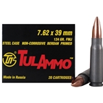 Tula Ammo 7.62x39mm Russian 124 Grain Full Metal Jacket Box of 20 Rounds
