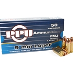 Prvi Partizan Ammunition 9mm Luger 115 Grain Full Metal Jacket Box of 50