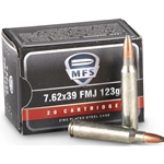 MFS 7.62x39mm 125 Grain Soft Point Box of 20 Rounds