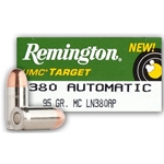 Remington UMC Nickel Plated 380 ACP AUTO 95 Grain Grain Full Metal Jacket Box of 50