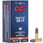 CCI Quiet 22 Long Rifle 40 Grain Lead Round Nose Box of 50