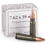 Wolf Ammunition 7.62x39mm Russian 123 Grain FMJ Box of 20