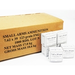 Wolf Ammunition 7.62x39mm Russian 123 Grain FMJ Case of 1000 (50 Boxes of 20)