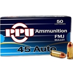 Prvi Partizan Ammunition 45 ACP 230 Grain Full Metal Jacket Box of 50