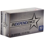 Independence Ammunition 38 Special 130 Grain Full Metal Jacket Box of 50