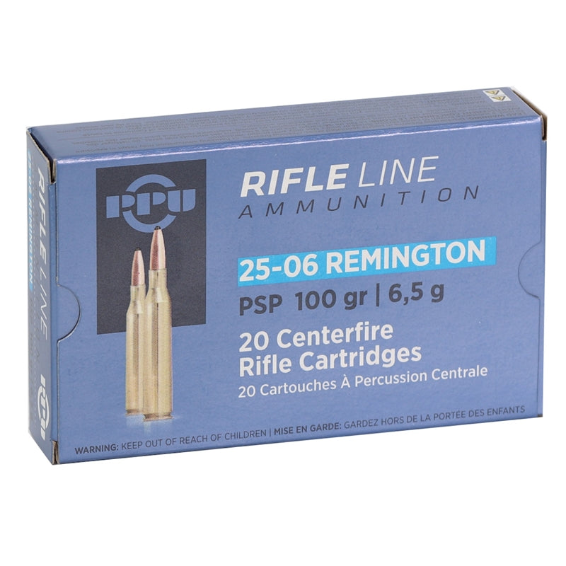 Prvi Partizan 25-06 Remington Ammo 100 Grain Pointed Soft Point - PP2506P