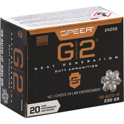 Speer Gold Dot G2 45 ACP AUTO +P Ammo 230 Grain Jacketed Hollow Point - 24256