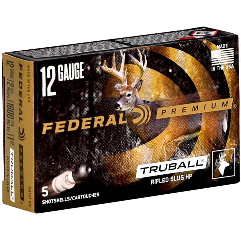 Federal Premium Vital-Shok 12 Gauge Ammo 2 3/4" 1 oz TruBall Hollow Point Rifled Slug Shot - PB127 RS