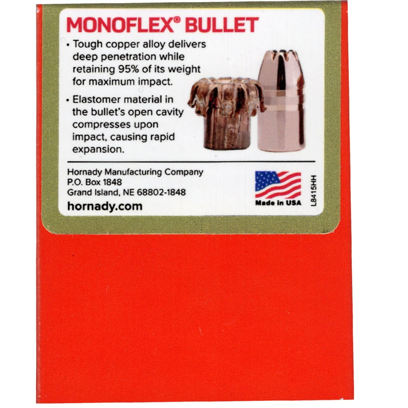 Hornady Handgun Hunter 460 S&W Magnum Ammo 200 Grain MonoFlex Lead Free - 9153