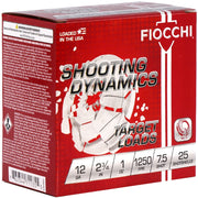Fiocchi Shooting Dynamics 12 Gauge Ammo 2 3/4" 1oz. #7.5 Shot - 12SD1X75