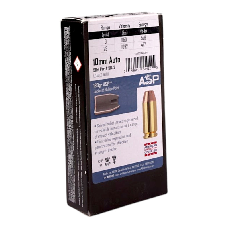 Nosler Match Grade 10mm Auto Ammo 180 Grain Jacketed Hollow Point