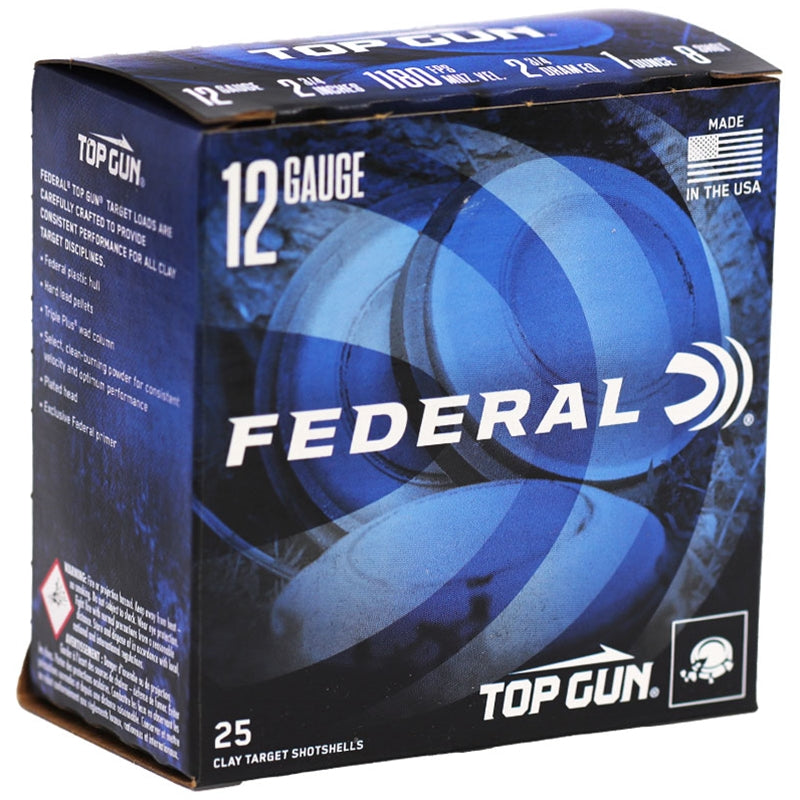 Federal Top Gun 12 Gauge Ammo 2 3/4" 1 oz #8 Shot 250 Round - TG121 8