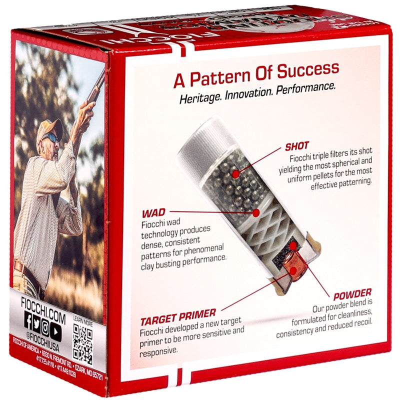 Fiocchi Shooting Dynamics 12 Gauge Ammo 2 3/4" 7/8 oz #8 Lead Shot - 12SD78H8