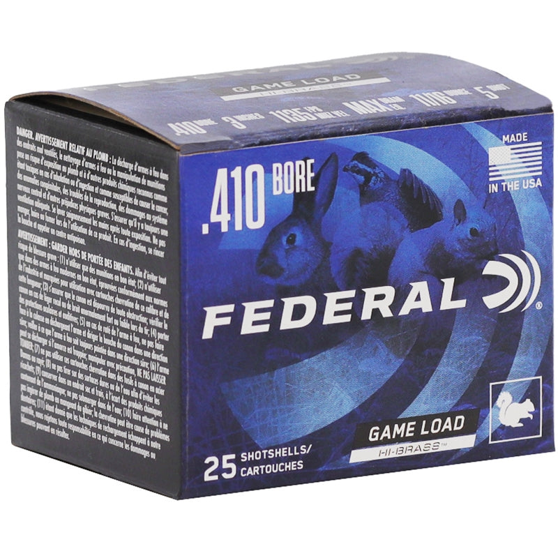 Federal Game-Shok 410 Gauge Ammo 3” 11/16 oz #5 Lead Shot 117 Pellets - H413 5