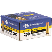 Prvi Partizan 40 S&W Ammo 180 Grain Flat Point Jacket - PPH40M