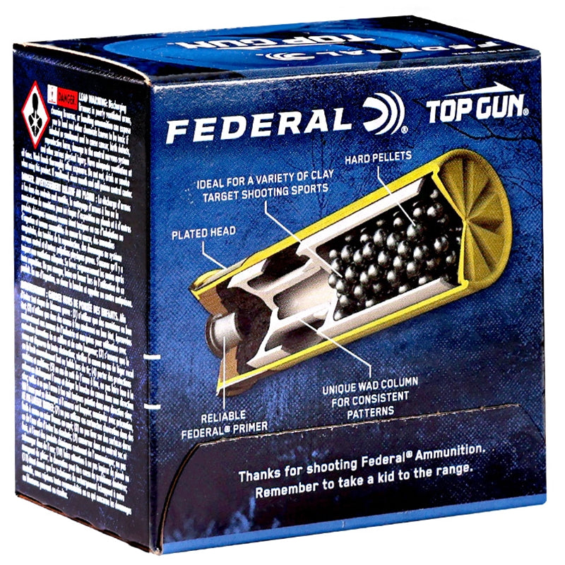 Federal Top Gun 20 Gauge Ammo 2 3/4" 7/8oz #7.5 Shot Target Load 250 Rounds