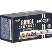 Fiocchi Range Dynamics 5.7x28mm Ammo 62 Grain Full Metal Jacket - 57SUB62