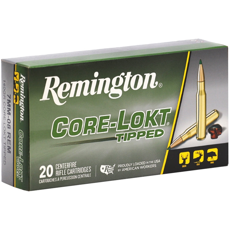 Remington Core-Lokt Tipped 7mm-08 Remington Ammo 140 Grain - R20039
