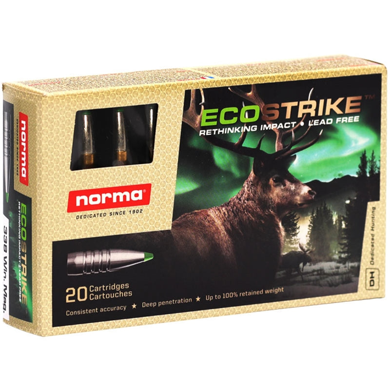 Norma ECOSTRIKE 338 Winchester Magnum Ammo 200 Grain Copper Polymer Tip - 20185422