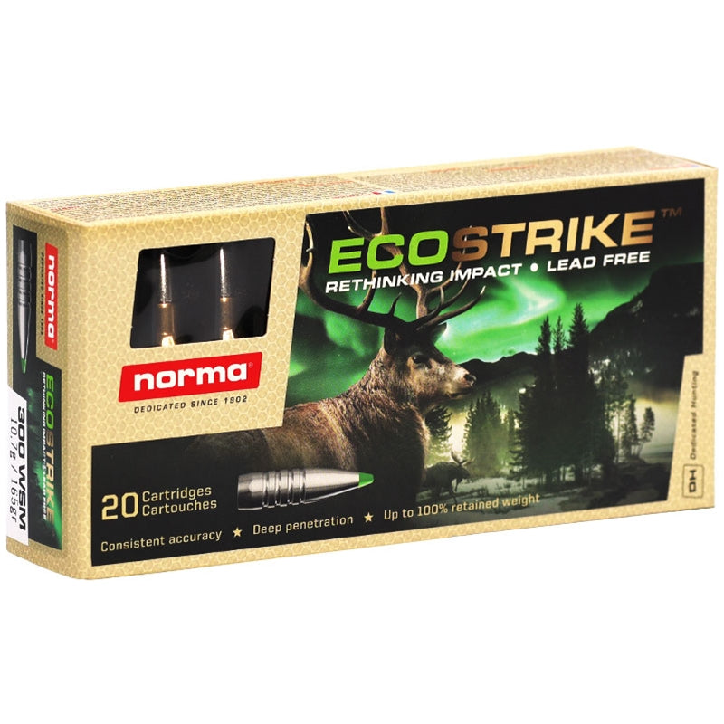 Norma Ecostrike 300 Winchester Short Magnum Ammo 165 Grain Polymer Tip Lead Free – 20177512