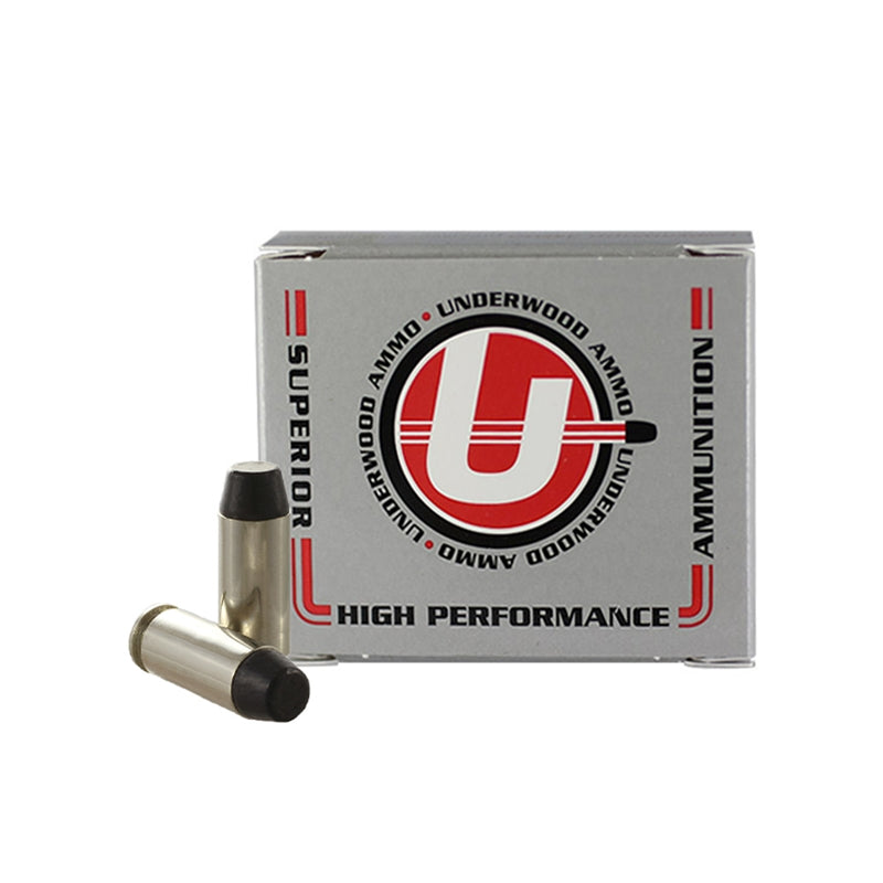 Underwood 10mm Auto Ammo 200 Grain Black Cherry Coated Flat Nose Hard Cast - 248