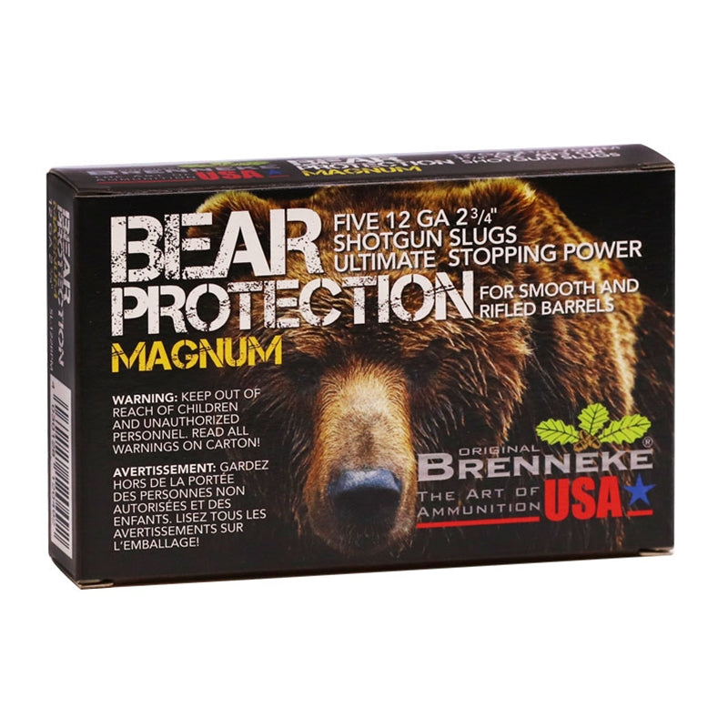 Brenneke USA Bear Protect Magnum 12 Gauge Ammo 2-3/4" 1-3/8 oz Rifled Slug - SL-122BPM