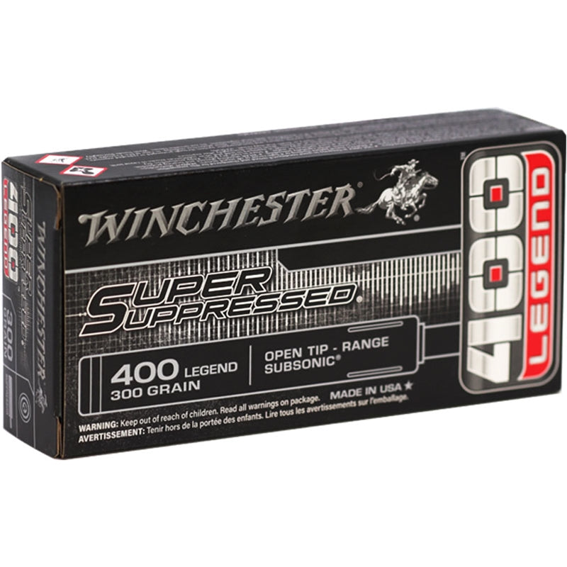 Winchester Super Suppressed 400 Legend Ammo 300 Grain Open Tip Range Subsonic - SUP400