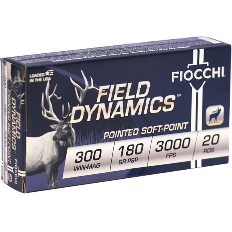 Fiocchi Field Dynamics 300 Winchester Magnum Ammo Pointed Soft Point - 300WMB