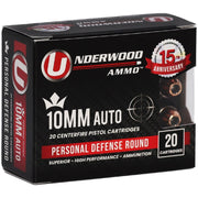 Underwood Extreme Terminal Performance 10mm Auto Ammo 200 Grain Jacketed Hollow Point - 246