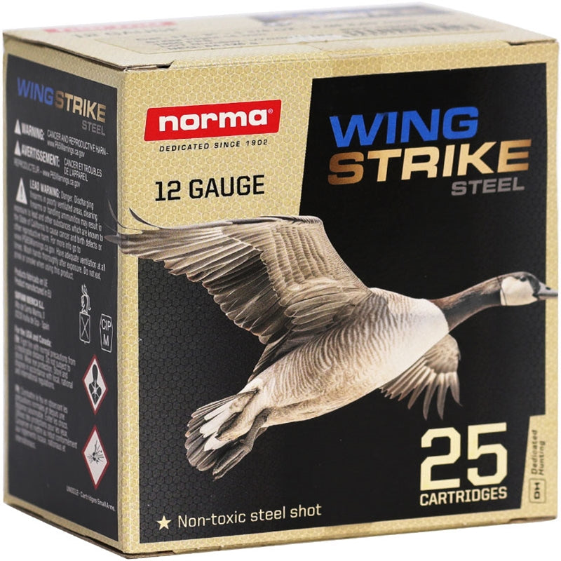 Norma Wingstrike 12 Gauge Ammo 3" 1 1/4 oz #5 Steel Shot - 1198033450